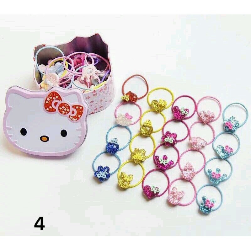 Dây Buộc Tóc FreeShip Hộp Nơ Cột Tóc Kitty Ngộ Nghĩnh Cho Bé