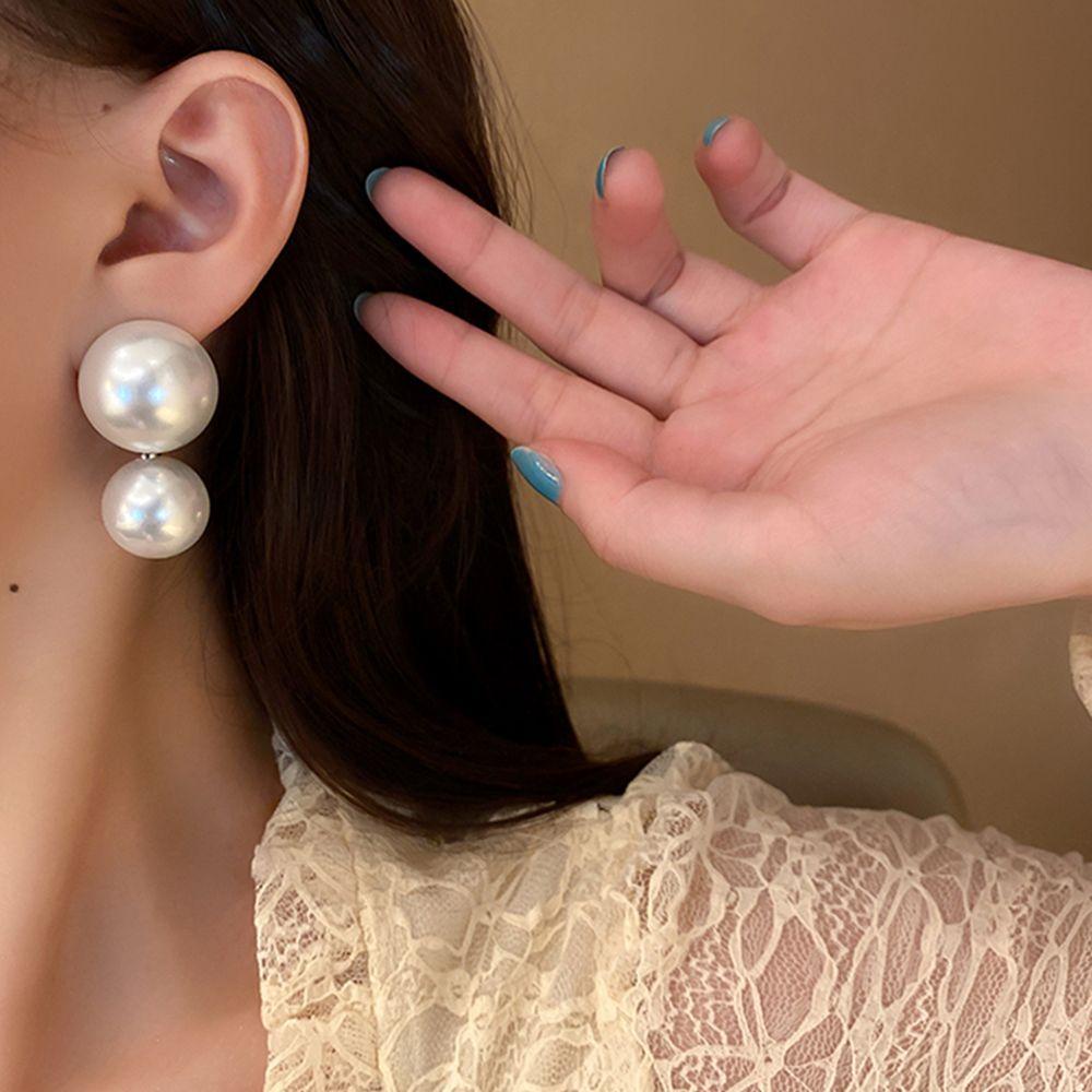 Bông Tai Dạng Xỏ Màu Sắc Đơn Giản Phong Cách Hàn Quốc Cho Nữ
