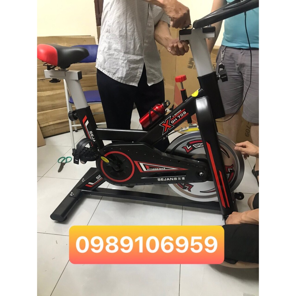 Xe đạp tập thể dục Air bike Gh-709 Cảm biến nhịp tim - Bảo hành 1 năm - kèm ảnh thật