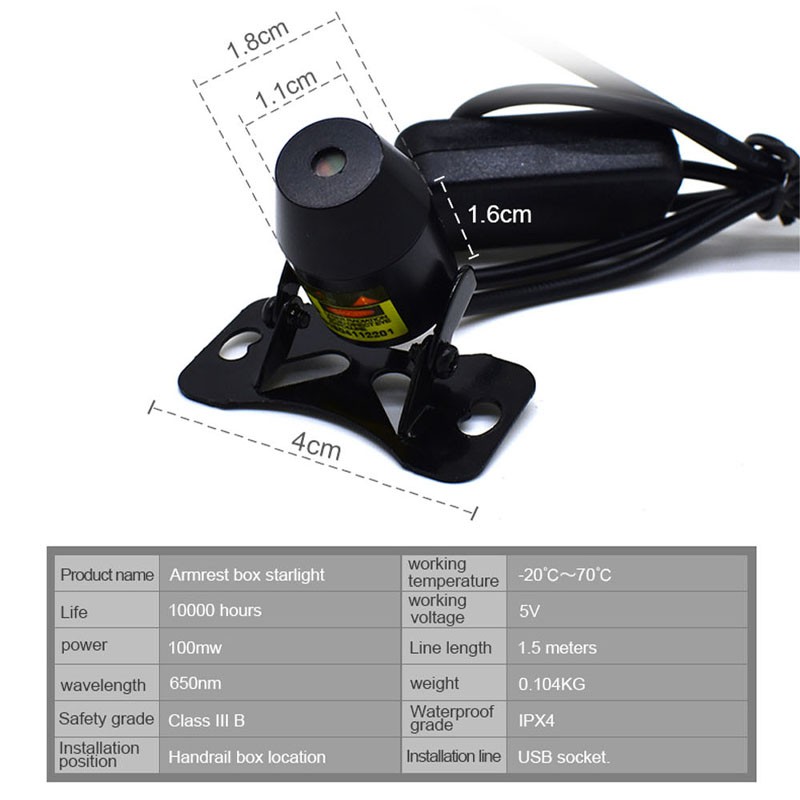 Đèn LED laser Lymoyo trang trí nội thất xe hơi kiểu 2021