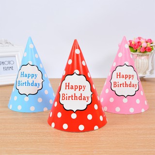 Mũ sinh nhật bảy sắc cầu vồng Happybirthday nhiều màu cho các bé trai gái