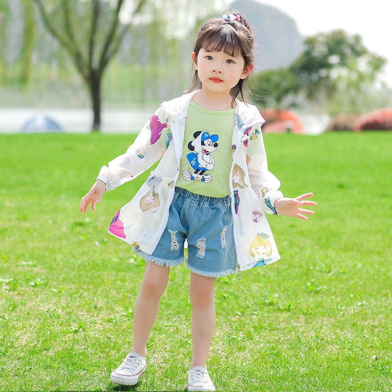 Áo Khoác Chống Nắng Mùa Hè Siêu Mỏng Thoáng Khí Dễ Thương Phong Cách Mới Bara Online ip Cho Bé Gái Sk