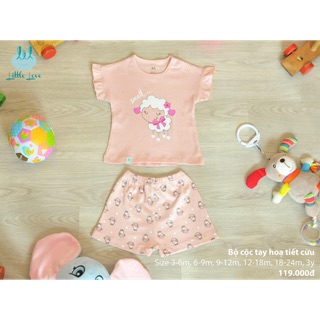 Bộ cộc tay hoạ tiết cho bé Little Love
