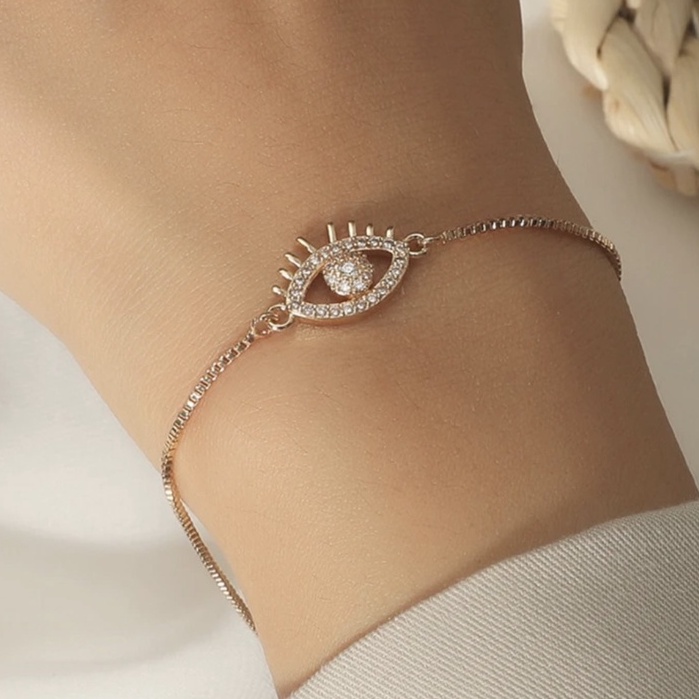 Vòng tay nữ dây rút “the Eye” độc đáo, lắc tay nữ nhập khẩu từ Nhật Bản (Ảnh thật)
