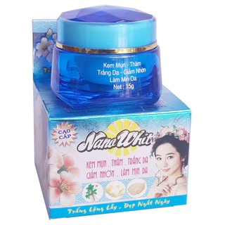 Kem Mụn, Thâm, Trắng Da, Giảm Nhờn, Làm Mịn Da  NanoWhite - 15gr