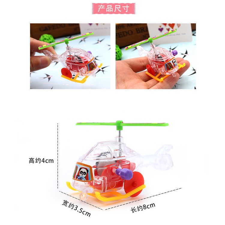 1 Máy Bay Đồ Chơi mini Lên Dây Cót Màu Trong Suốt Cho Bé