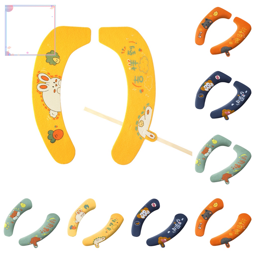 1 Cặp Đệm Lót Bồn Cầu Giữ Ấm Họa Tiết Tinh Tế