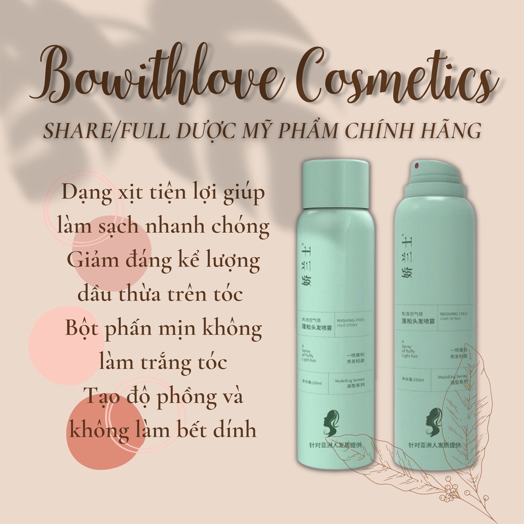 Dầu Gội Khô Dạng Xịt Spes Modelling Senies 150ml Làm Phồng Tóc