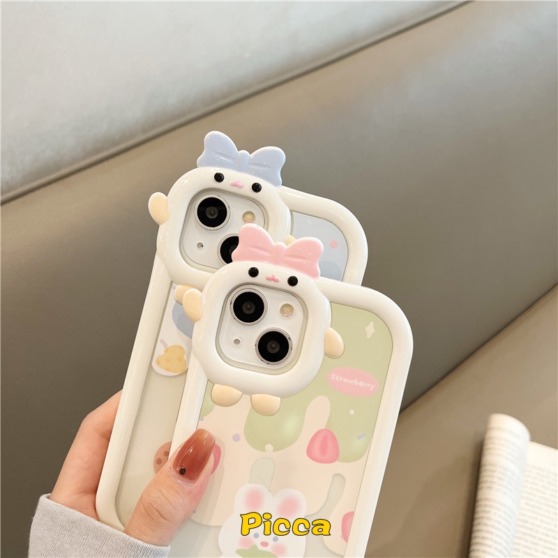 Ốp Điện Thoại TPU Mềm Hình Gấu / Thỏ / Bánh Kem 3D Dễ Thương Cho IPhone 14 13 12 11 Pro MAX 6 6S 7 8 14 Plus XR X XS MAX SE