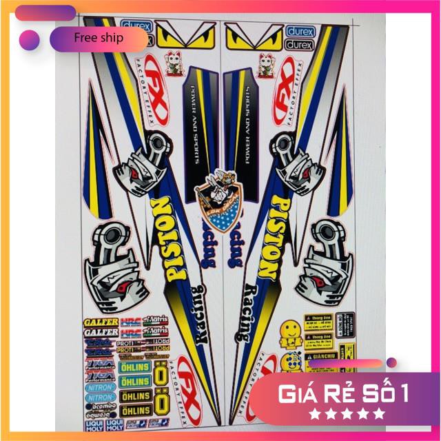 ( Quí khách vui lòng mang ra tiệm cho thợ dán ) xe Elegant pittong xanh đen