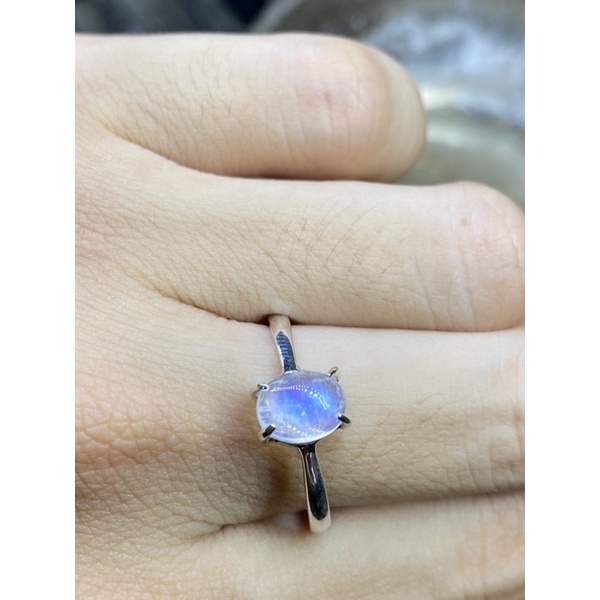 nhẫn bạc 950 đá moonstone!