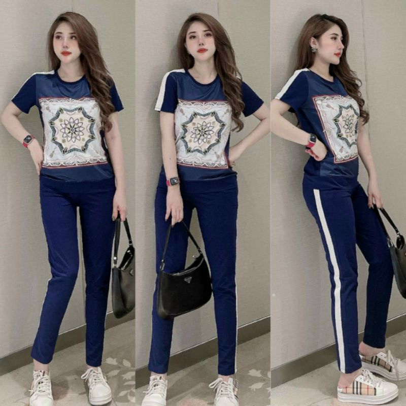 Đồ bộ thun cotton nữ cao cấp mẫu mới giá rẻ đẹp siêu hot có bigsize, mẫu đồ bộ mặc ở nhà đi chơi thể thao mùa hè