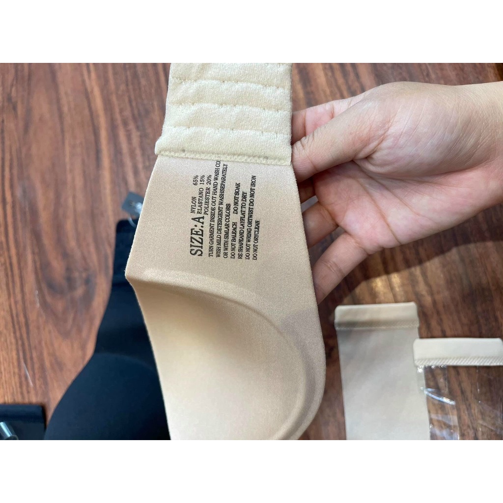 Áo ngực ko dây - áo cup ngực - áo bra không dây màu nude đen, KC House