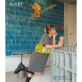 Đầm thun nữ dáng suông hoạ tiết kẻ sọc cozy stripped dress Maxy Workshop