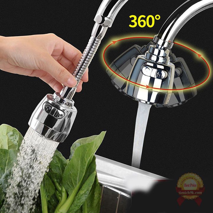 Đầu vòi rửa bát tăng áp xoay 360 độ chất liệu Thép không gỉ cao cấp đa chức năng dễ dàng điều chỉnh