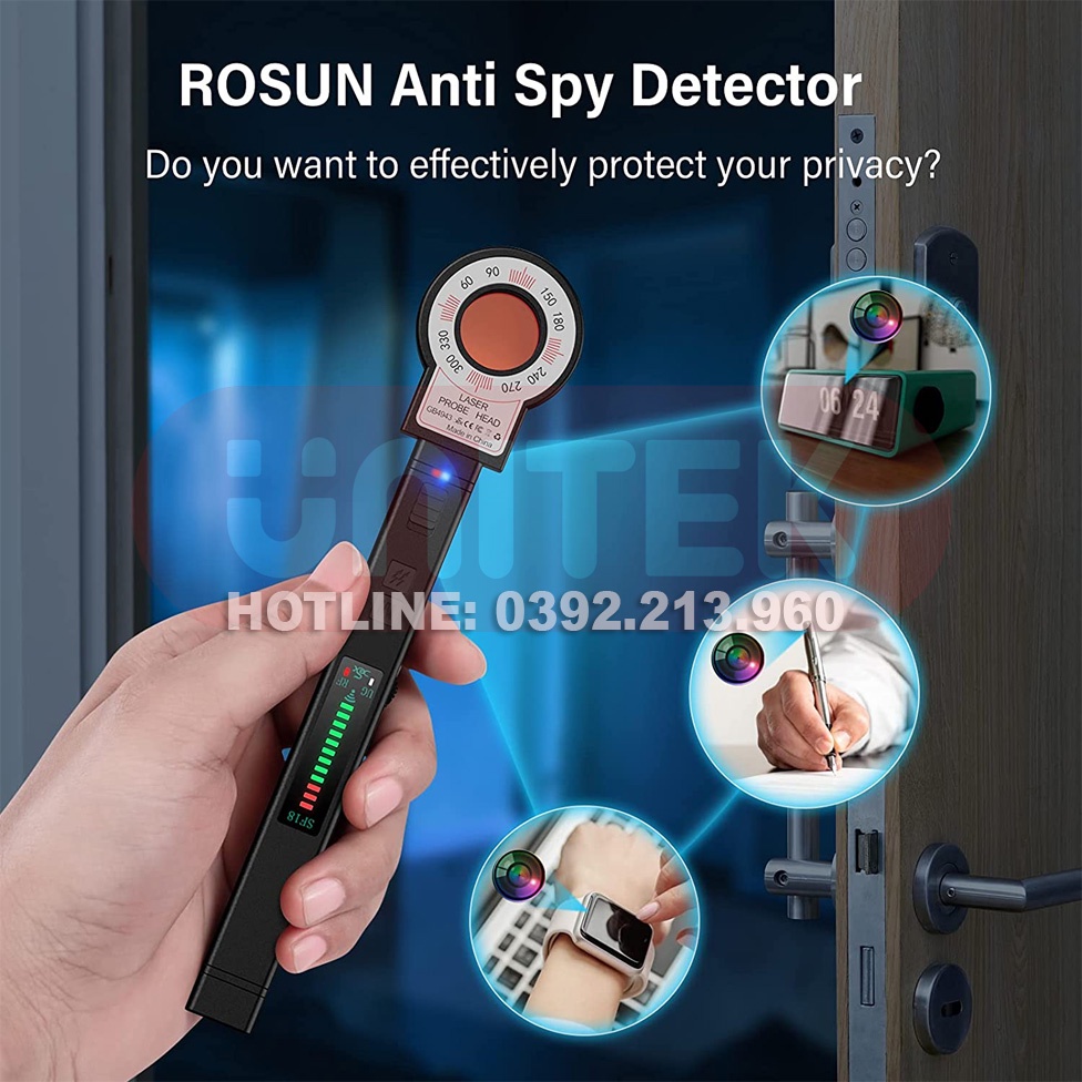 Máy Dò Phát Hiện Theo Dõi Camera, GPS, Định Vị Detector SF18