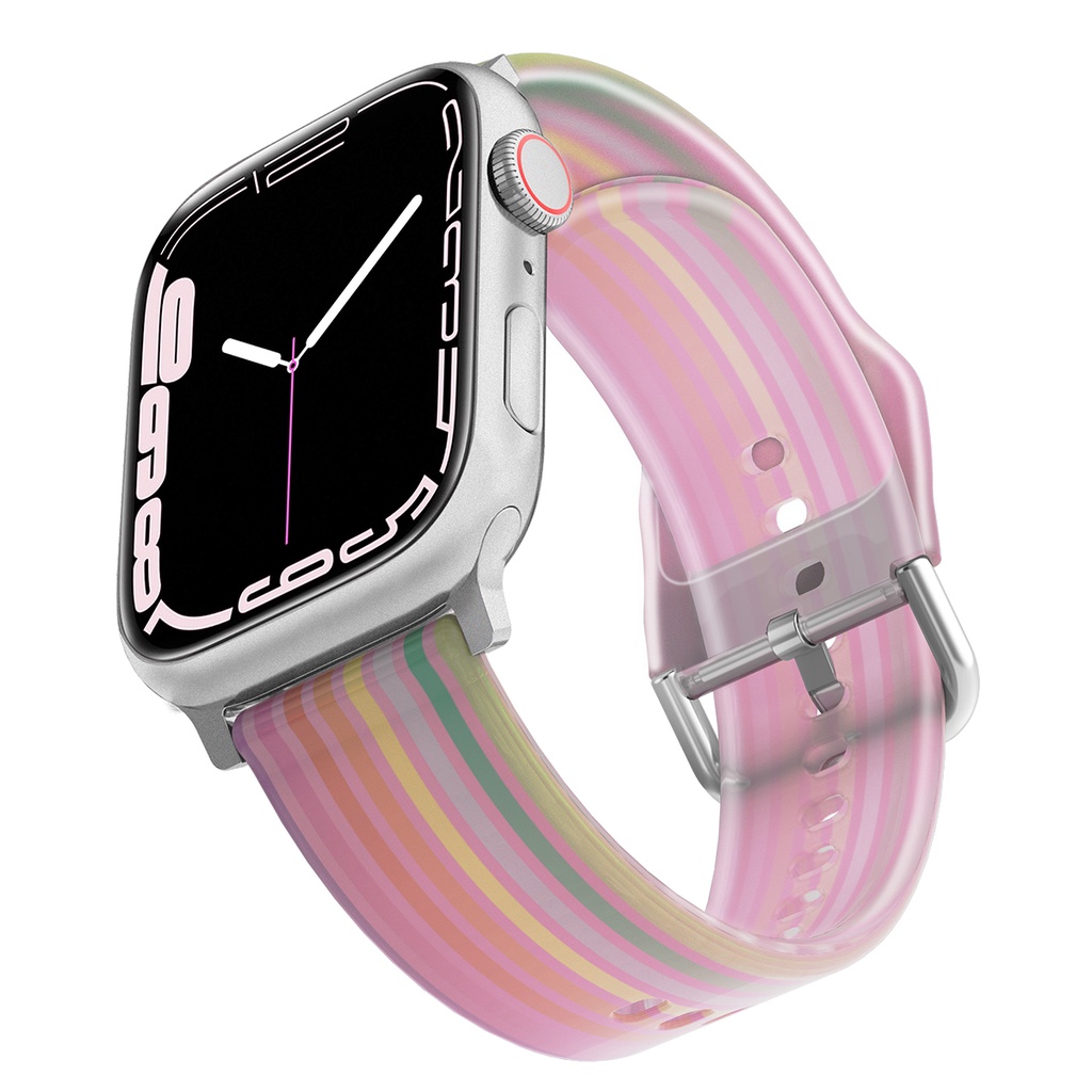 Dây Đeo Đồng Hồ Bằng Silicone Trong Suốt Cho Apple Watch 49mm 45Mm 41 42mm 40 44 38Mm Iwatch ultra 8 7 6 SE 5 4 3