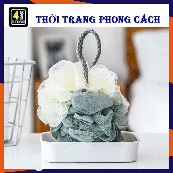 Bông Tắm Tròn Cao Cấp Phối 2 Màu Loại Vừa, Siêu Chắc Chắn - Bông tắm Tròn Tạo bọt giúp dưỡng ẩm và massage da