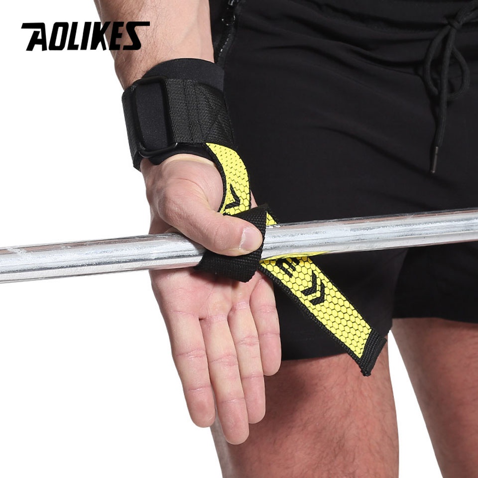 Cặp đai quấn cổ tay AOLIKES hỗ trợ nâng tạ tập gym chuyên dụng tiện lợi