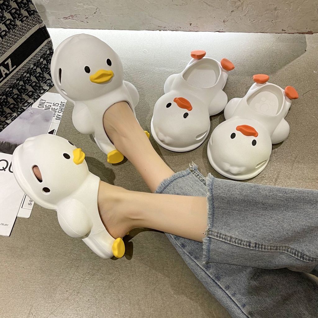 🐣Dép Vịt🐣 Dép Nữ Họa Tiết Hoạt Hình Dễ Thương