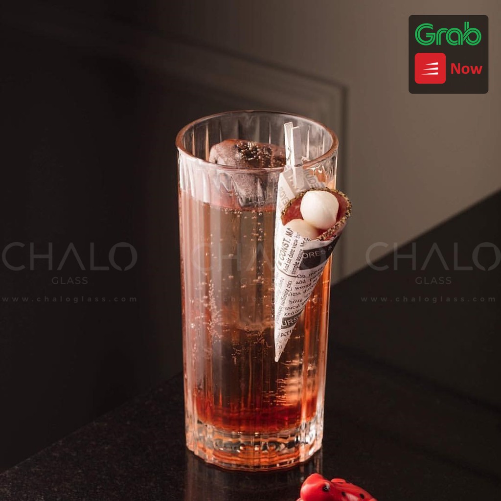 [Made in EU] Ly thủy tinh hoa văn sọc Libbey Flashback Cooler - 473ml - 824353