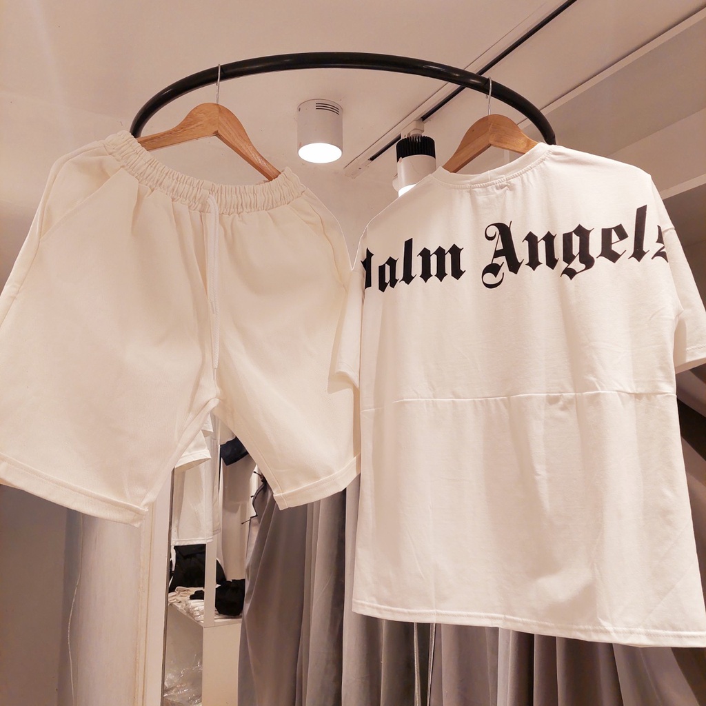 Bộ thể thao nam nữ mùa hè mặc đi chơi bộ vải cotton kèm quần short đủ size thoáng mát - Bộ essentials nam nữ