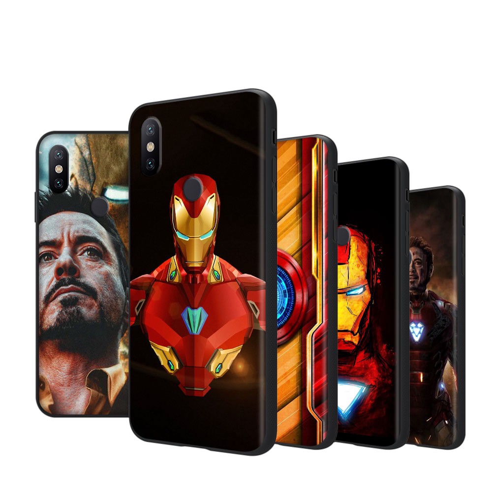 Ốp Lưng Hình Iron Man Cho Xiaomi Mi A1 A2 A3 Lite 5x 6x Note 10 Pro