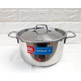 Nồi inox Đông Á một đáy 16cm - 28cm.