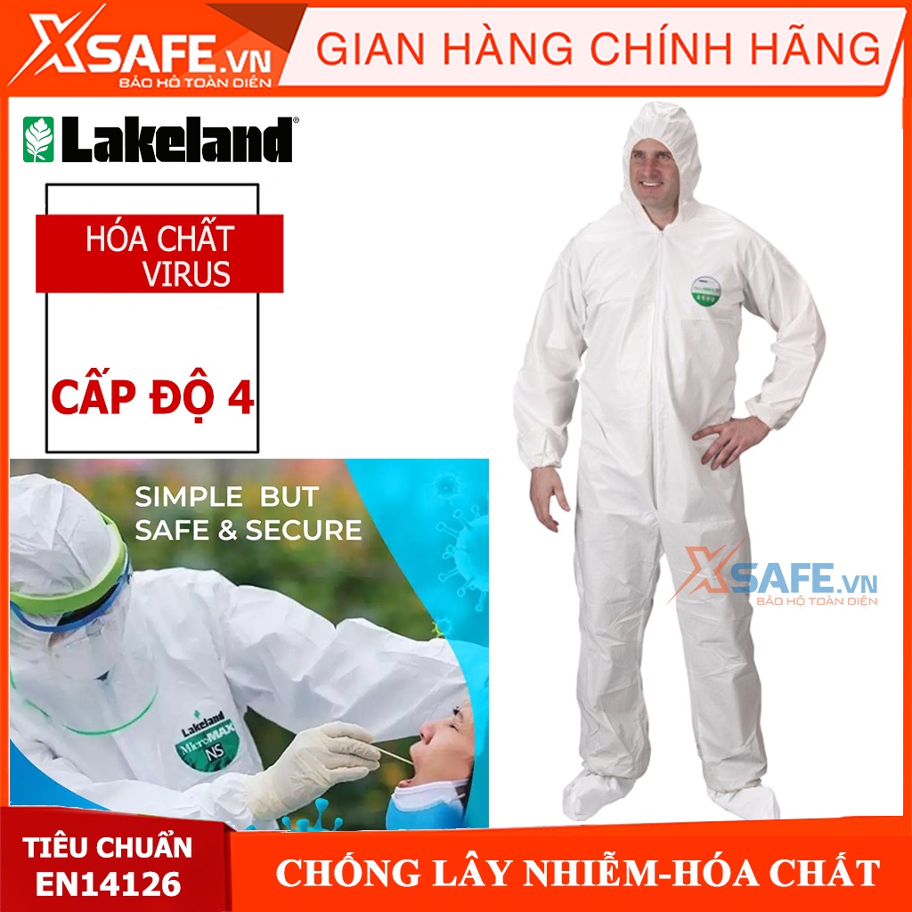 Quần áo bảo hộ phòng dịch cấp độ 4 Lakeland Micromax EMN428 tiêu chuẩn phòng dịch của Bộ y tế - Chính hãng