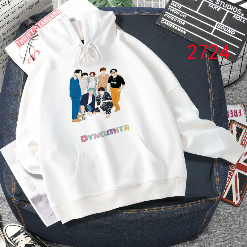 Áo Hoodie Dài Tay In Hình Nhóm Nhạc Bts Thời Trang Hàn Quốc Mới Cho Nữ