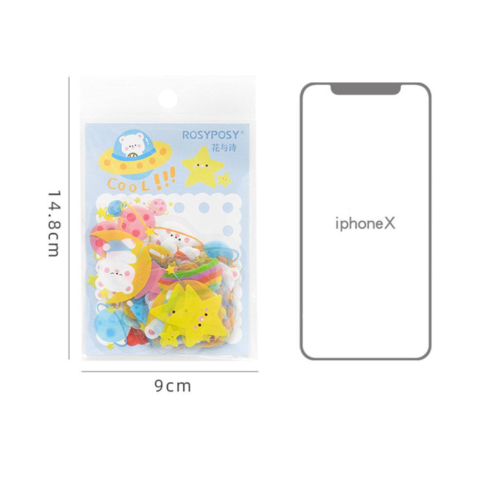 Bộ 40 Miếng Dán Chống Thấm Nước Họa Tiết Dễ Thương Dùng Trang Trí Sổ Tay / Trường Học / Văn Phòng