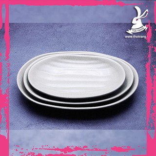 [Mẫu Mới]Dĩa Xoài Sâu Sọc 9 Nâu Nhựa Melamine Đài Loan