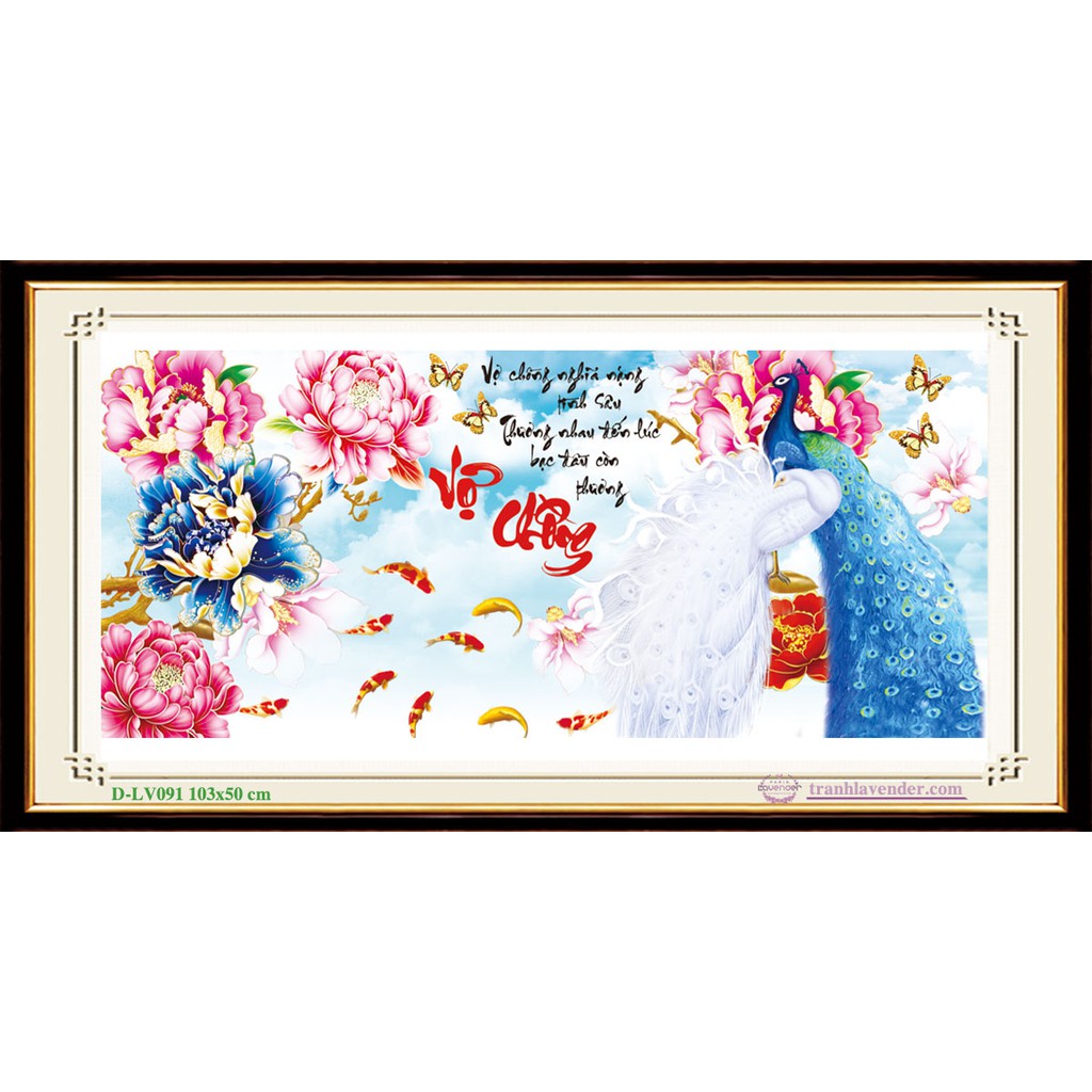 Tranh đính đá Vợ chồng 103x50