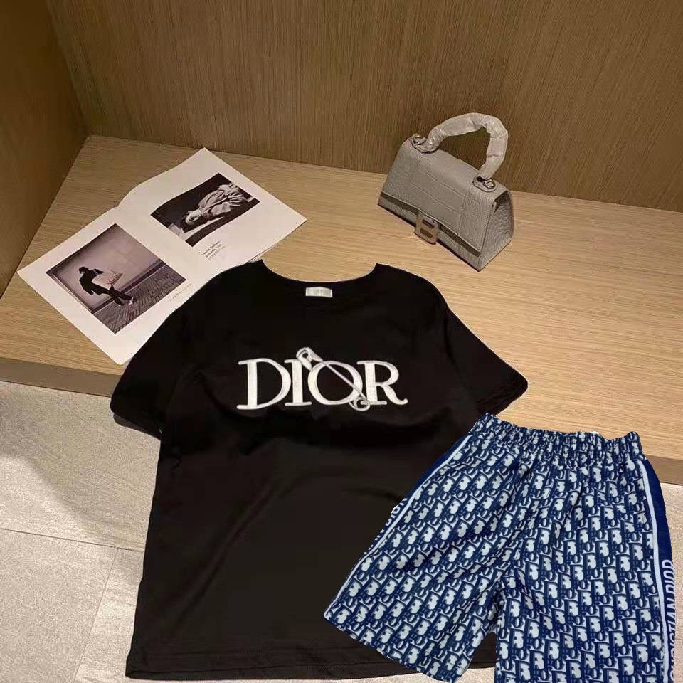 Không Có Nhãn Hiệu Trên Quần ÁoSet Đồ Thể Thao 2 Món Gồm Áo Thun Tay Ngắn + Quần Short Cotton Thời Trang Mùa Hè Cho Bé Trai/Gái