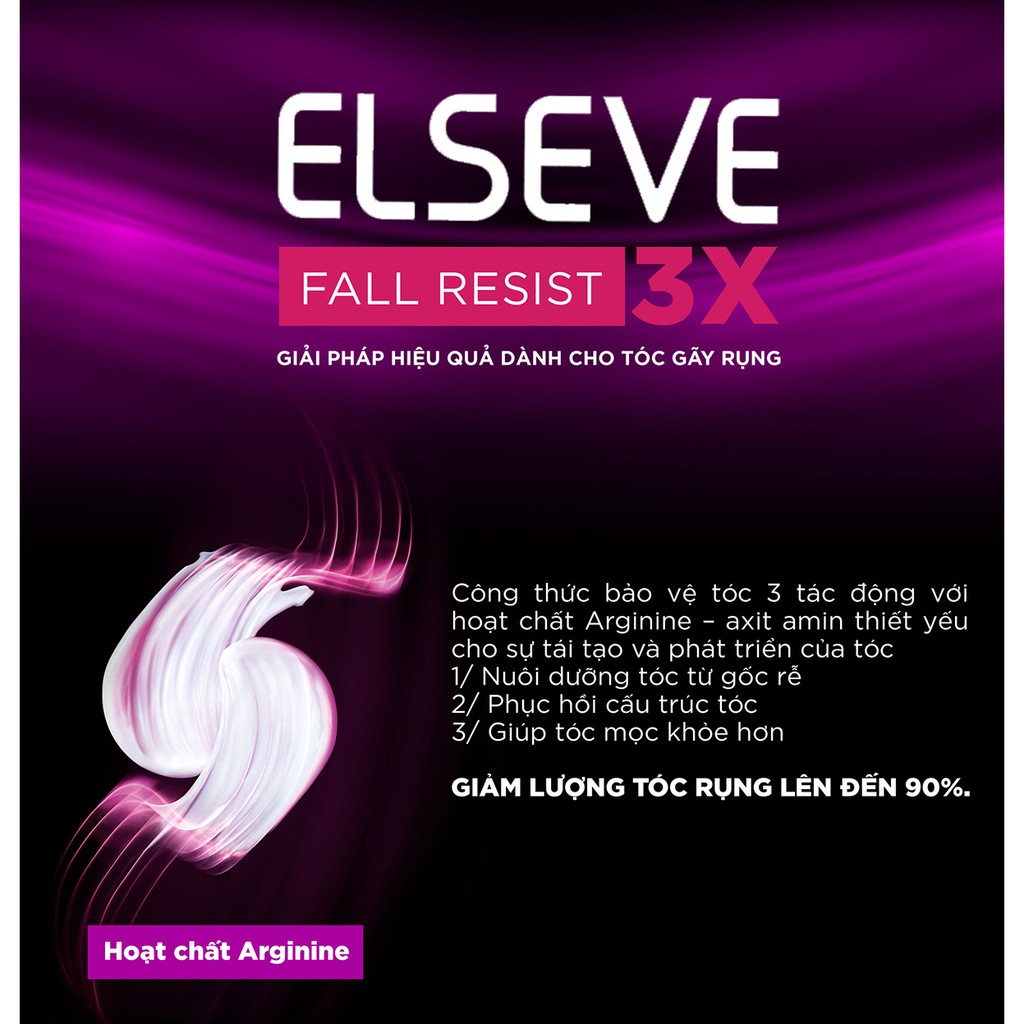 Dầu gội ngăn gãy rụng tóc L'Oreal Paris Elseve Fall Resist 3X Shampoo 170 - 330 - 650ml