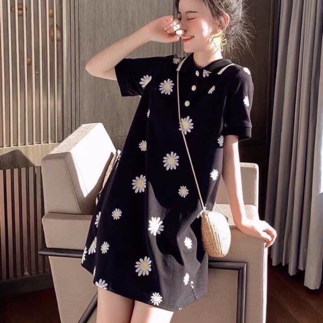 Đầm Xuông Sơ Mi Hoa Cúc CHỈ CHỌN LIVE