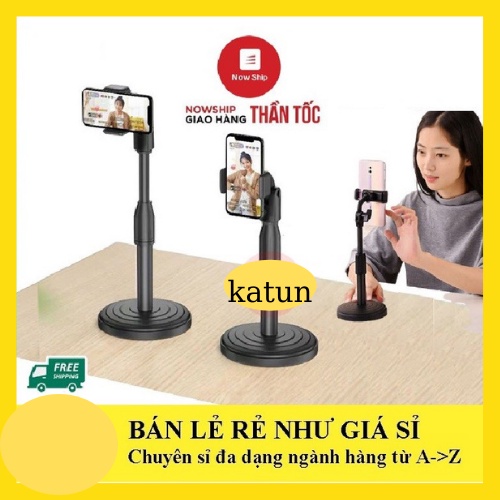Giá Đỡ Điện Thoại Để Bàn Kẹp Điện Thoại Livestream Xem Video Xoay 360 Độ
