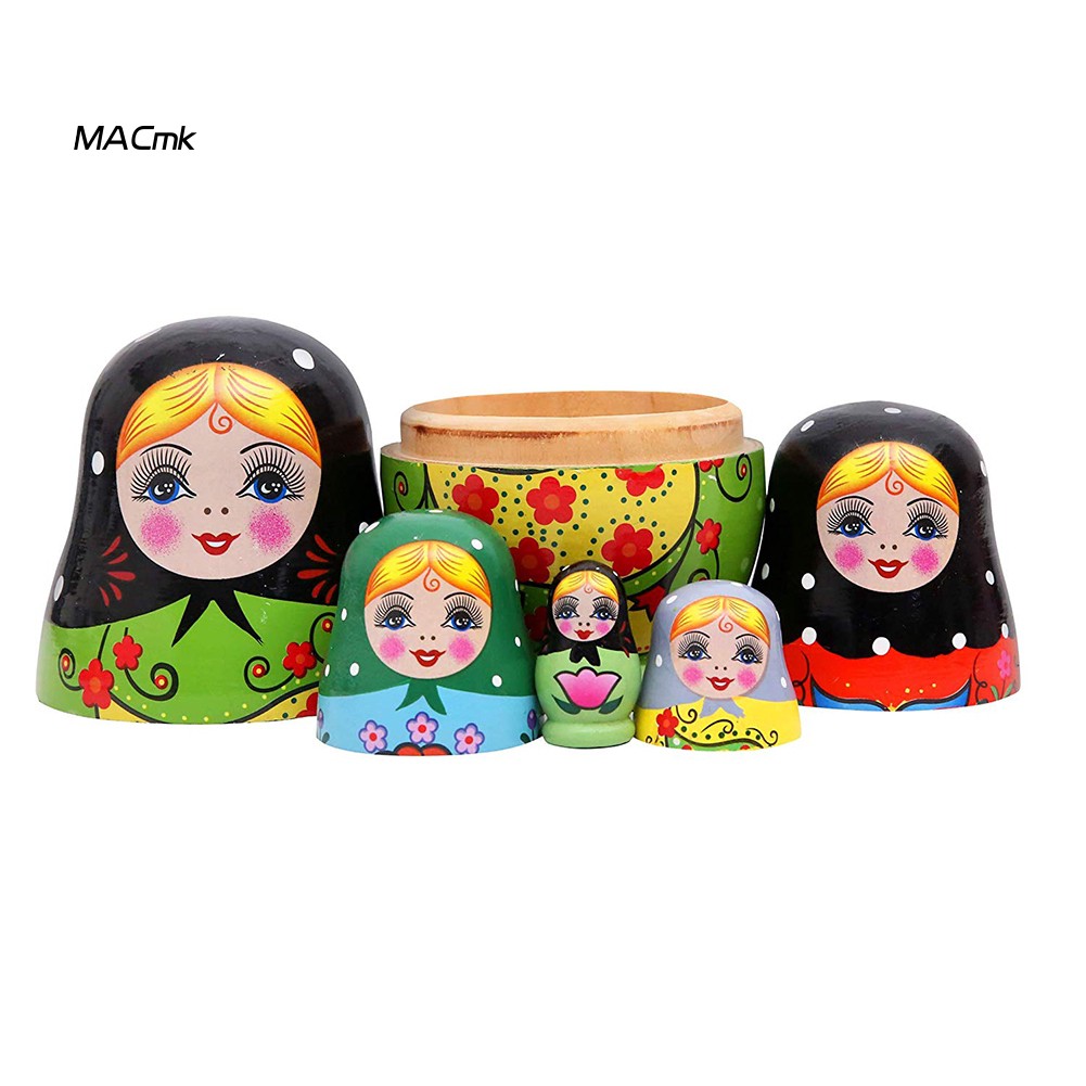 Bộ 5 Búp Bê Nga Matryoshka Bằng Gỗ