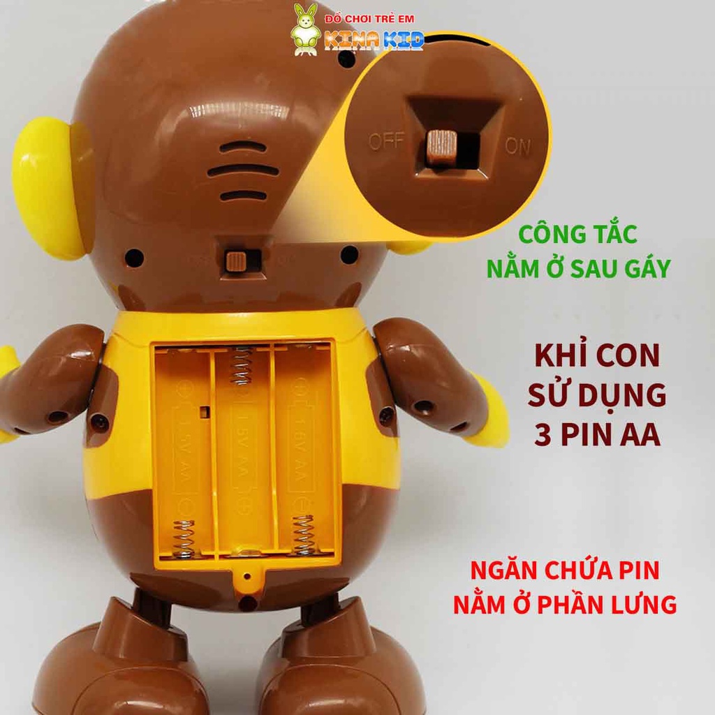 Đồ Chơi Khỉ Con Nhảy Múa, Có Đèn Phát Nhạc Vui Nhộn Cho Bé