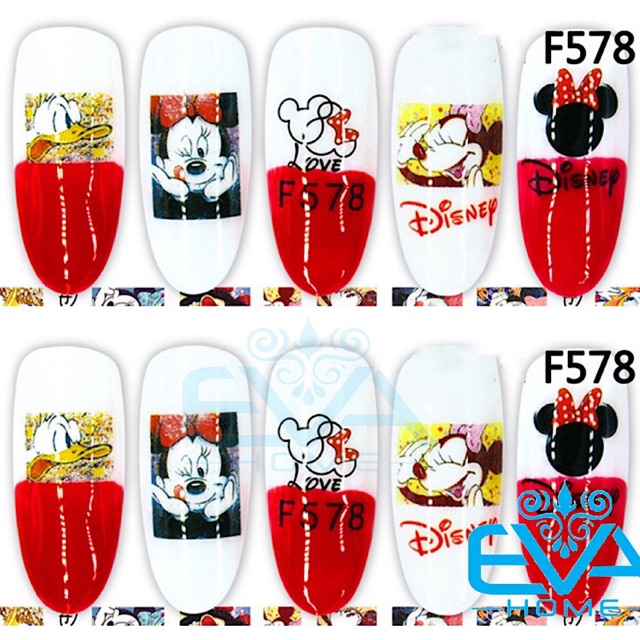 Miếng Dán Móng Tay 3D Nail Sticker Hoạt Hình Micky Mouse F578