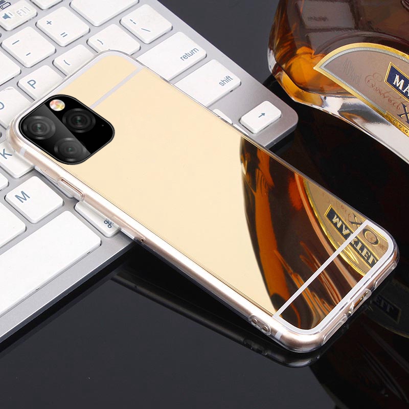 [Ready Stock]Luxury TPU Mirror Shock-Proof Phone Case iPhone 11 Pro X XS Max XR 6 6S 7 Plus 8 8P Airbag Casing Anti Shock Crash Mirror Case Back Case