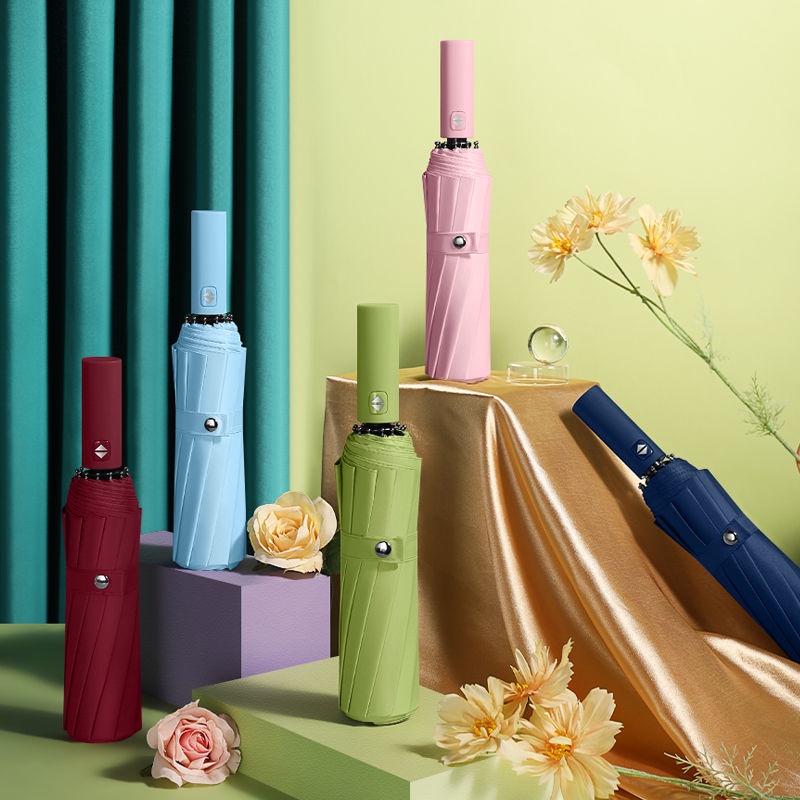 Dù Che Nắng/Mưa Chống Tia UV/Gió 10 Xương Gấp Gọn Tiện Dụng