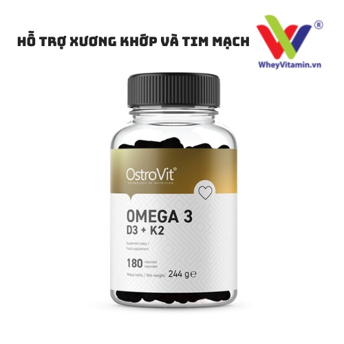 Viên uống OSTROVIT OMEGA-3 &amp; VITAMIN D3 K2 (MK7) - HỖ TRỢ XƯƠNG KHỚP, SỨC KHỎE, HỆ MIỄN DỊCH