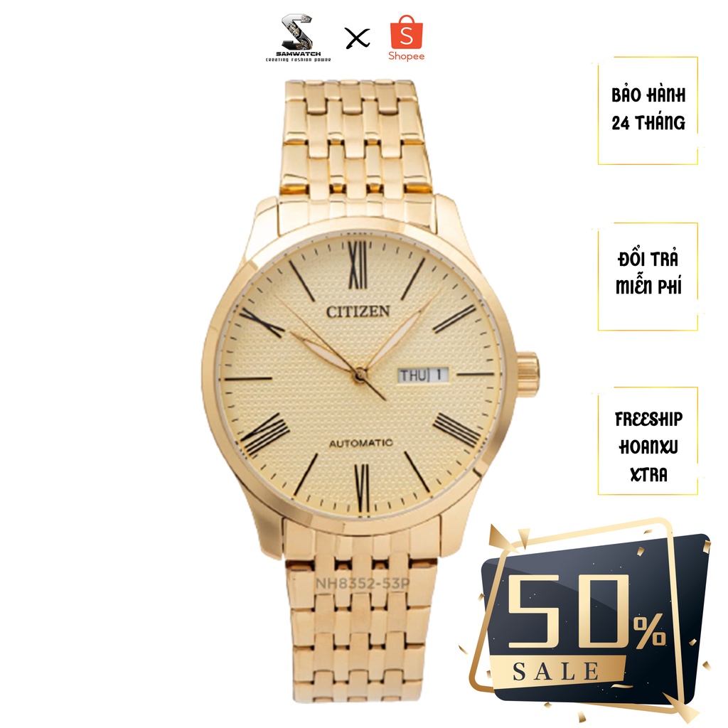 Đồng Hồ Nam Chính Hãng Citizen Automatic NH8352-53P - Phong Cách Âu