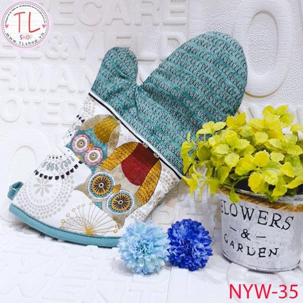 Găng tay vải nhấc nồi cách nhiệt họa tiết xinh xắn