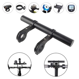 Bicycle handlebar extender flashlight bracket