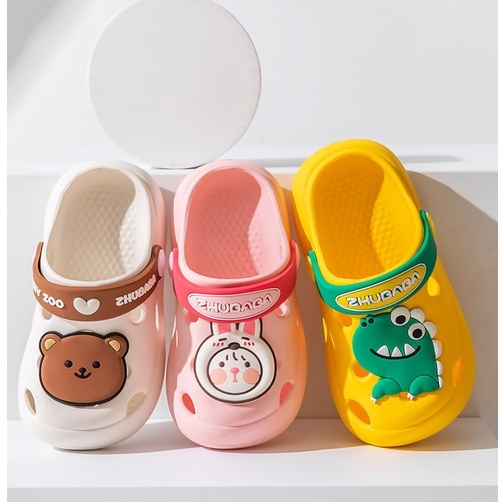 Dép sục cho bé trai bé gái hình thú cute, sục siêu nhẹ tập đi cho bé từ 1-5 tuổi Tula Store