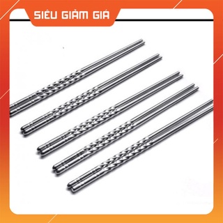 Đũa inox 5 đôi / 1 vỉ . đũa inox gắp thức ăn
