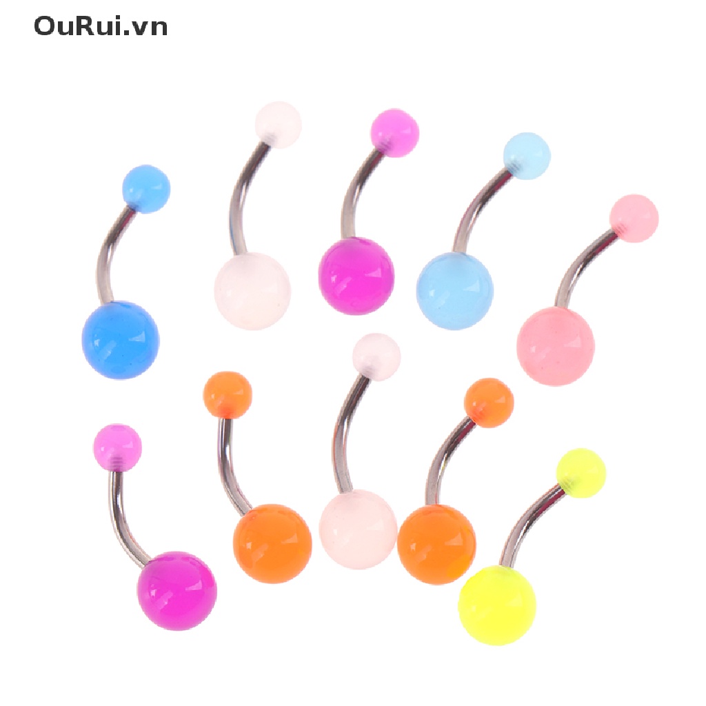 Bộ 10 Khuyên Rốn Dạ Quang Thời Trang