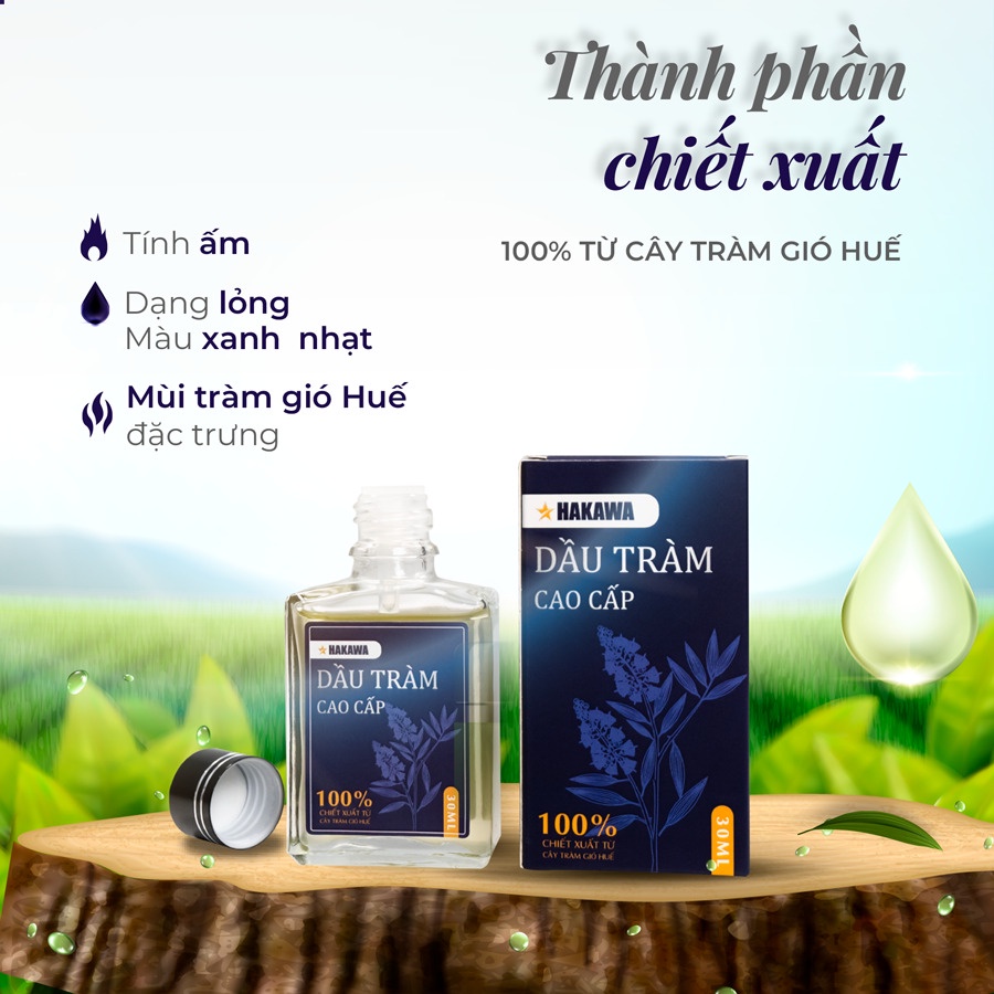 Tinh Dầu Tràm Cao Cấp HAKAWA - Sản phẩm chính hãng - Chính gốc đến từ Huế